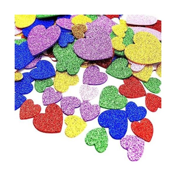 240 pegatinas de corazón con purpurina para decoración del_1