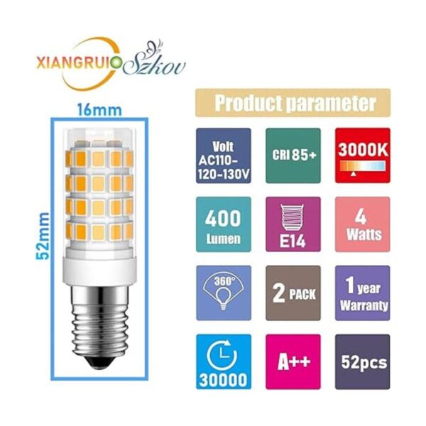 Bombilla LED E14 regulable de 4 W equivalente a bombilla_2
