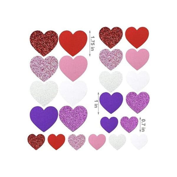 360 calcomanías de corazón autoadhesivas de espuma 3