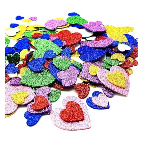 240 pegatinas de corazón con purpurina para decoración del_2