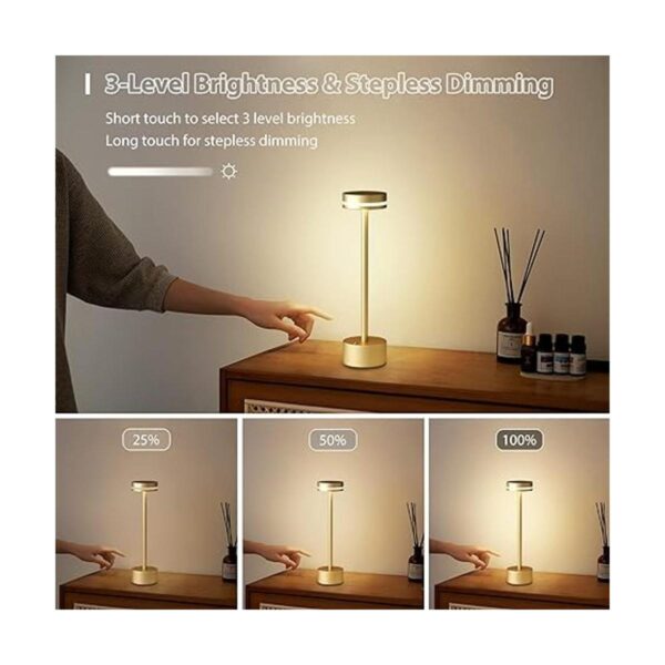 Moderna lámpara de mesa LED recargable inalámbrica con_2