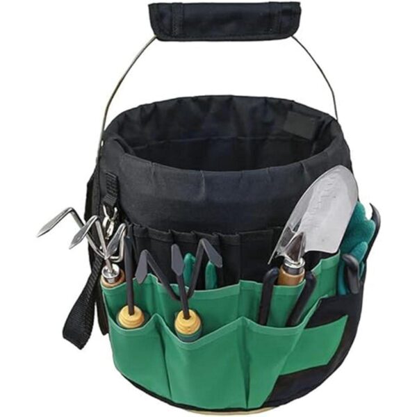 Herramientas de jardinería Bolsa de cubo con 42 bolsillos_1