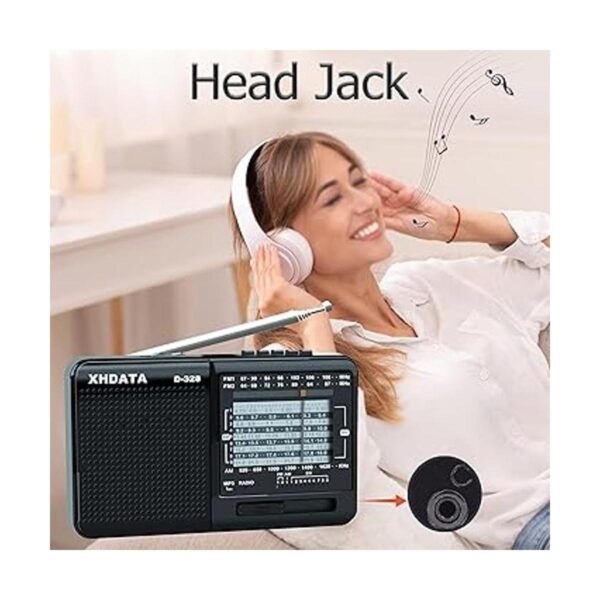 XHDATA D328 de onda corta AM FM DSP portátil de radio_6