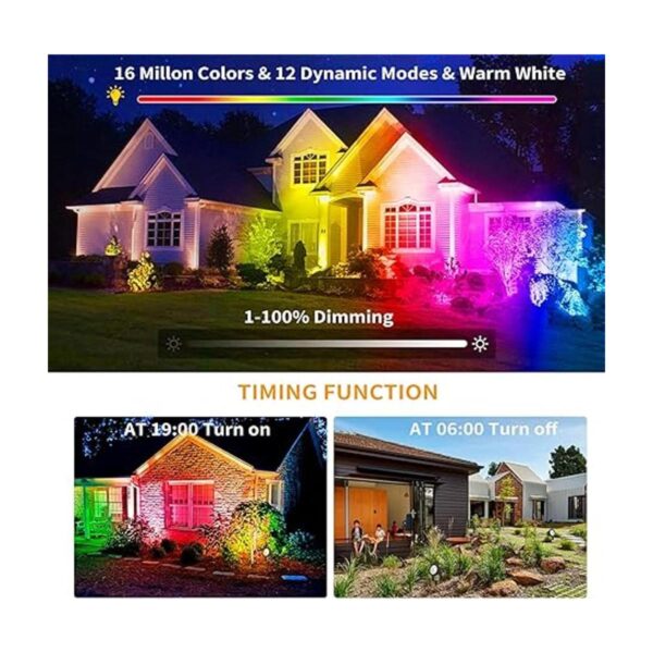 Luces de paisaje de bajo voltaje luces RGB de paisaje_3