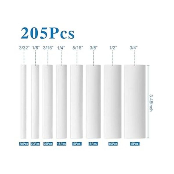 XHF 205 piezas de longitud de 3.5 pulgadas color blanco_4
