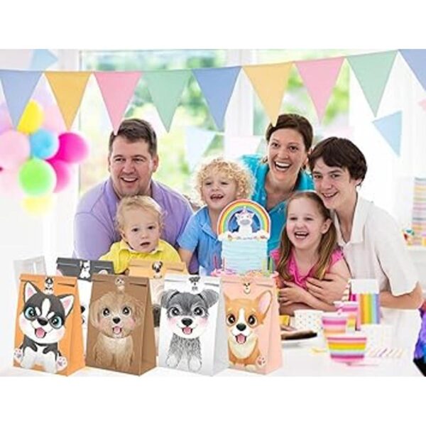 Bolsas de dulces para recuerdos de fiesta de cachorros con_5