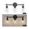 Accesorio de iluminación de baño negro de 3 luces luz de_5