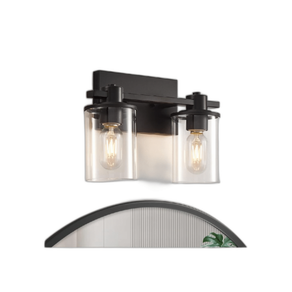 Luces de tocador negras para baño 2 luces de baño_1