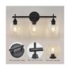 Accesorio de iluminación de baño negro de 3 luces luz de_4