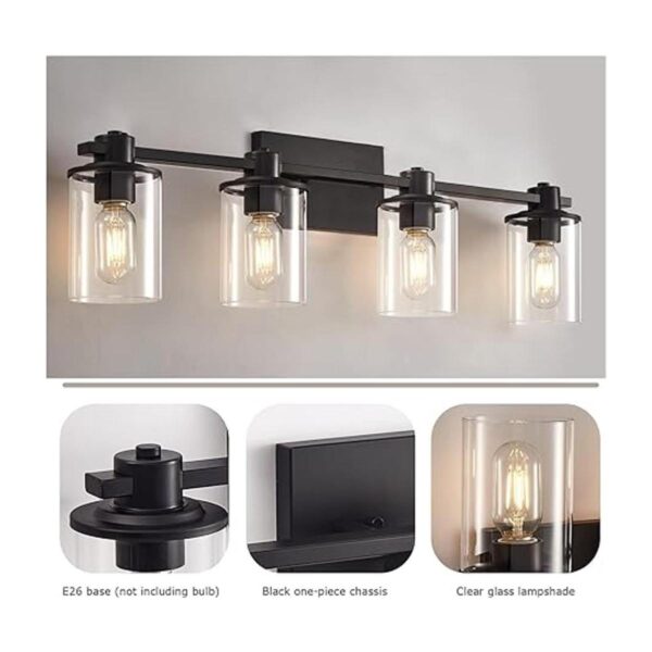Luces de tocador modernas de 4 luces accesorios de baño_4
