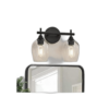 Luces de tocador negras para baño 2 luces de granja con_1