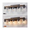 Lámpara de baño rústica de 5 luces lámpara de tocador de_3