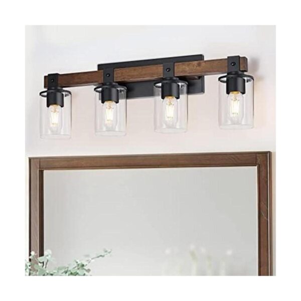 Accesorios de iluminación de baño rústicos de granja sobre_1