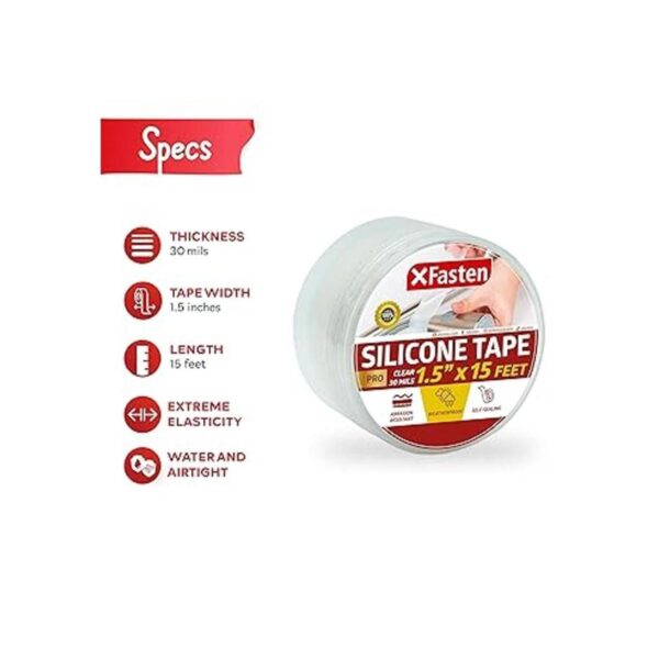 XFasten Cinta de silicona autofusible Pro transparente_2