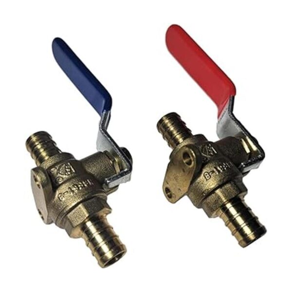 2 piezas XFITTING 12 Pex Ball Válvula con Drop Ear_3