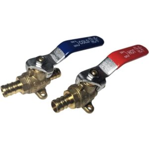 2 piezas XFITTING 12 Pex Ball Válvula con Drop Ear_1