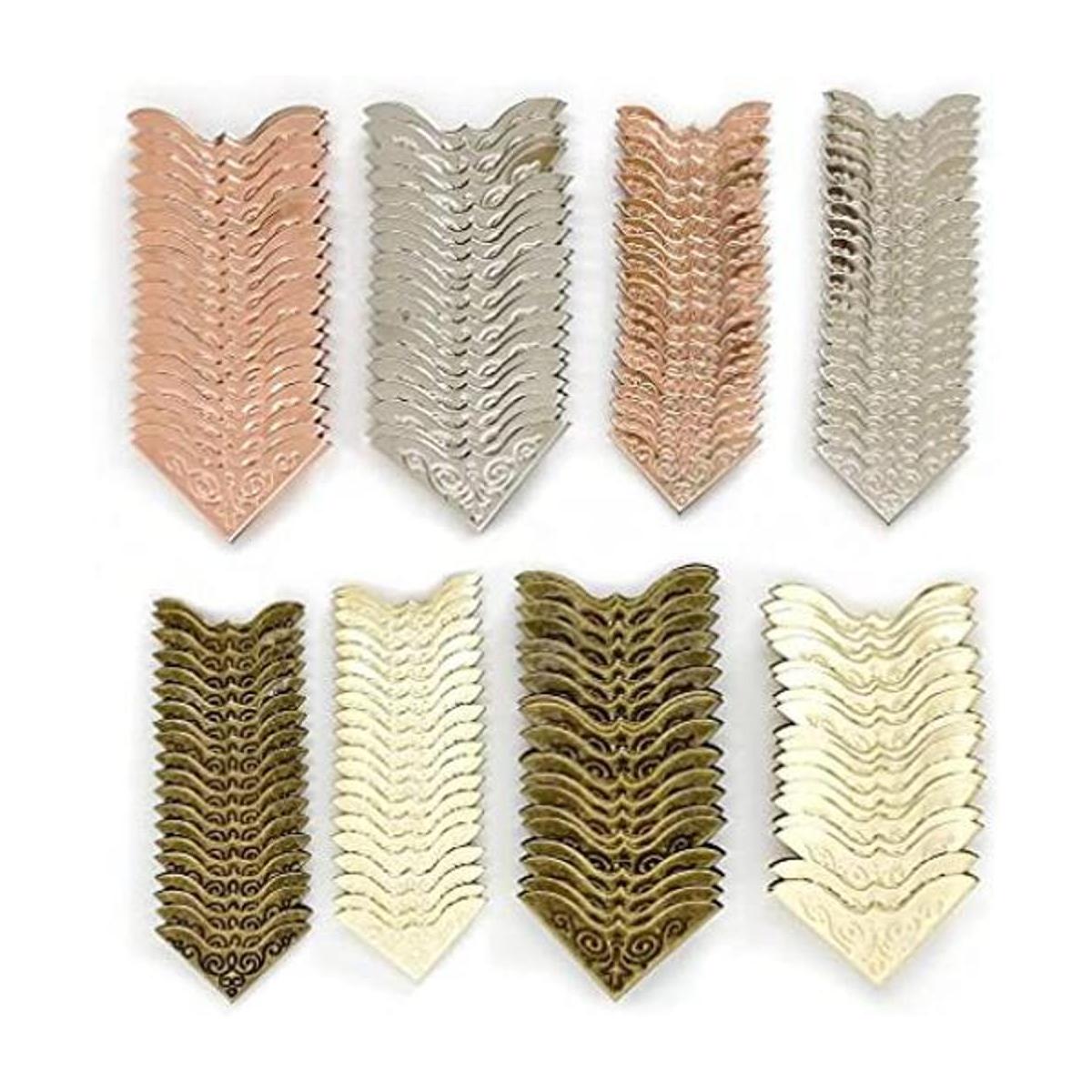 160 protectores de esquinas de metal vintage para libros