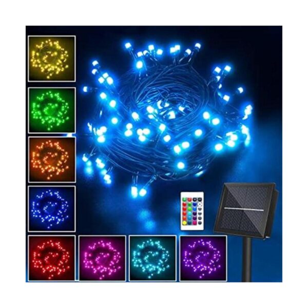 XEWEA Guirnalda de luces solares para exteriores 65 LED_1
