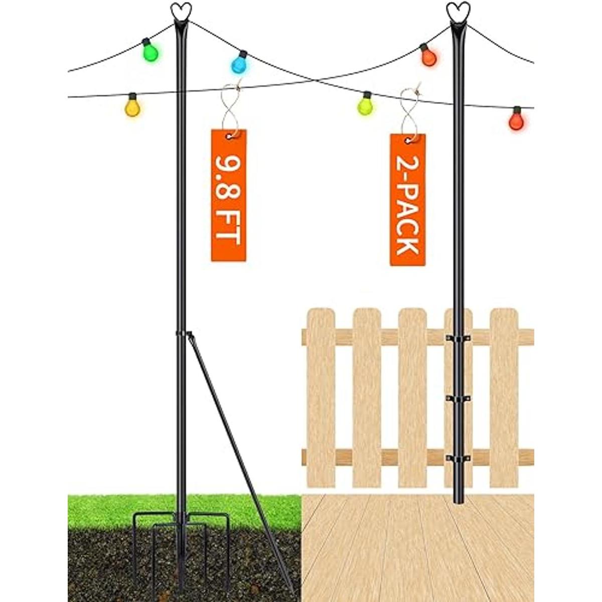 Poste de luz de cadena Postes de acero para colgar luces