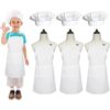 Xeeyaya Juego de 6 gorros y delantales de cocina para_1