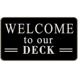 Welcome to Our Deck Farmhouse Felpudo decorativo para_1
