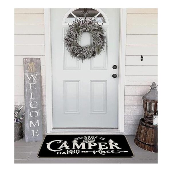 Welcome to Our Camper Our Happy Place Felpudo decorativo_3