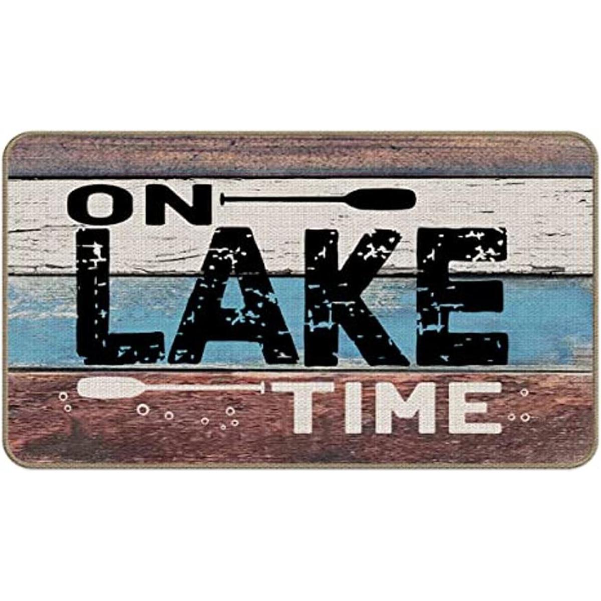 On Lake Time Felpudo decorativo para interiores y