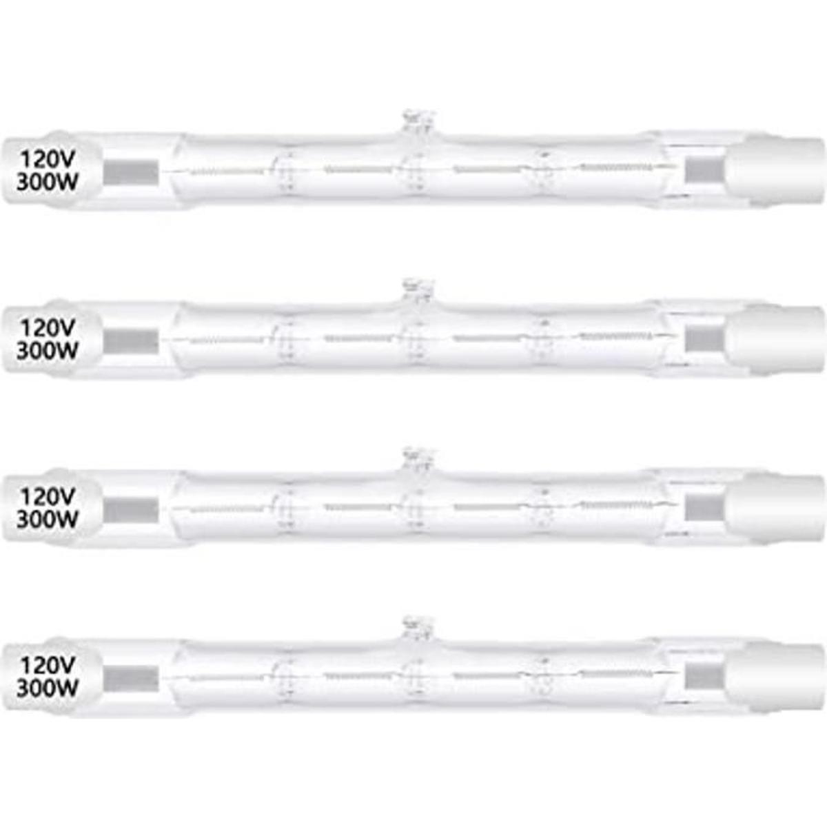 Paquete de 4 bombillas halógenas R7S de 4.646 in T3 300
