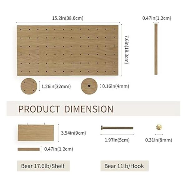 XAOHOME Tablero de clavijas de madera tablero de clavijas_4