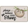 Please Remove Your Shoes Felpudo decorativo para_1