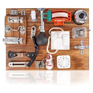 Tablero ocupado para niños pequeños Montessori de madera_1