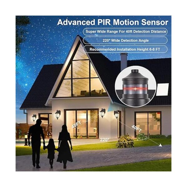 Farol de pared exterior impermeable con sensor de_3