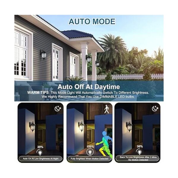 Farol de pared exterior impermeable con sensor de_2