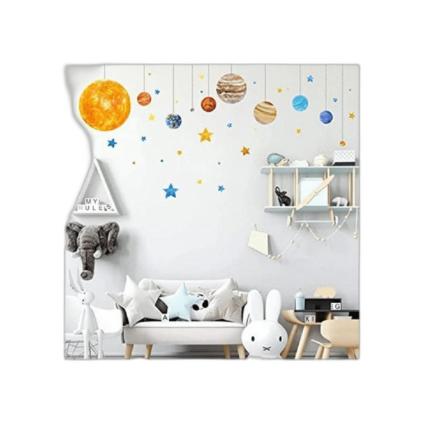 Pegatinas de pared con sistema solar extraíbles diseño de