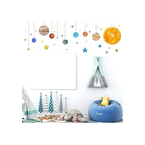 Pegatinas de pared con sistema solar extraíbles diseño de