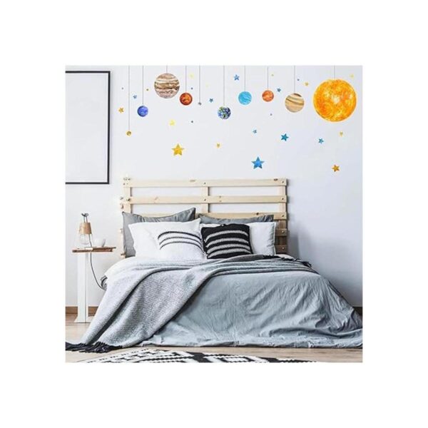 Pegatinas de pared con sistema solar extraíbles diseño de