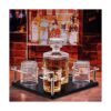 Juego de 4 decantadores de whisky con vasos vasos de