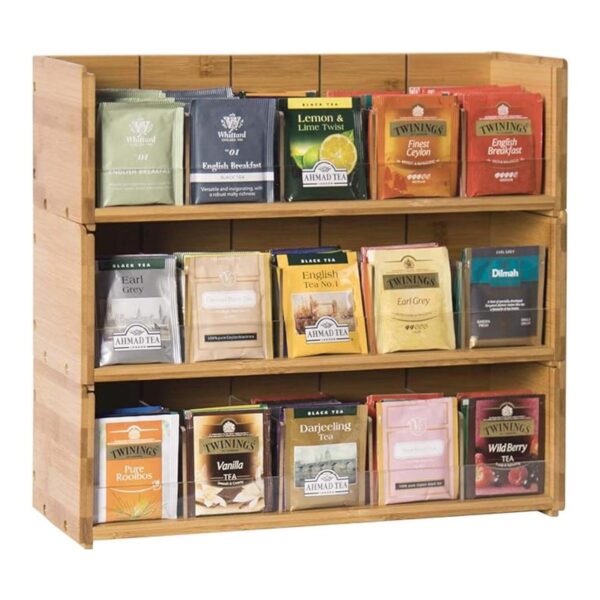 BambooBolsa de té organizadorcaja de almacenamiento