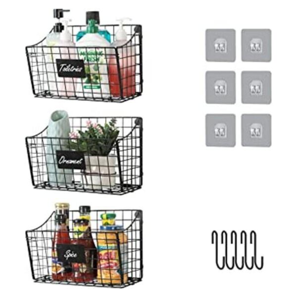 Cesta de almacenamiento para colgar en la pared con 5_1