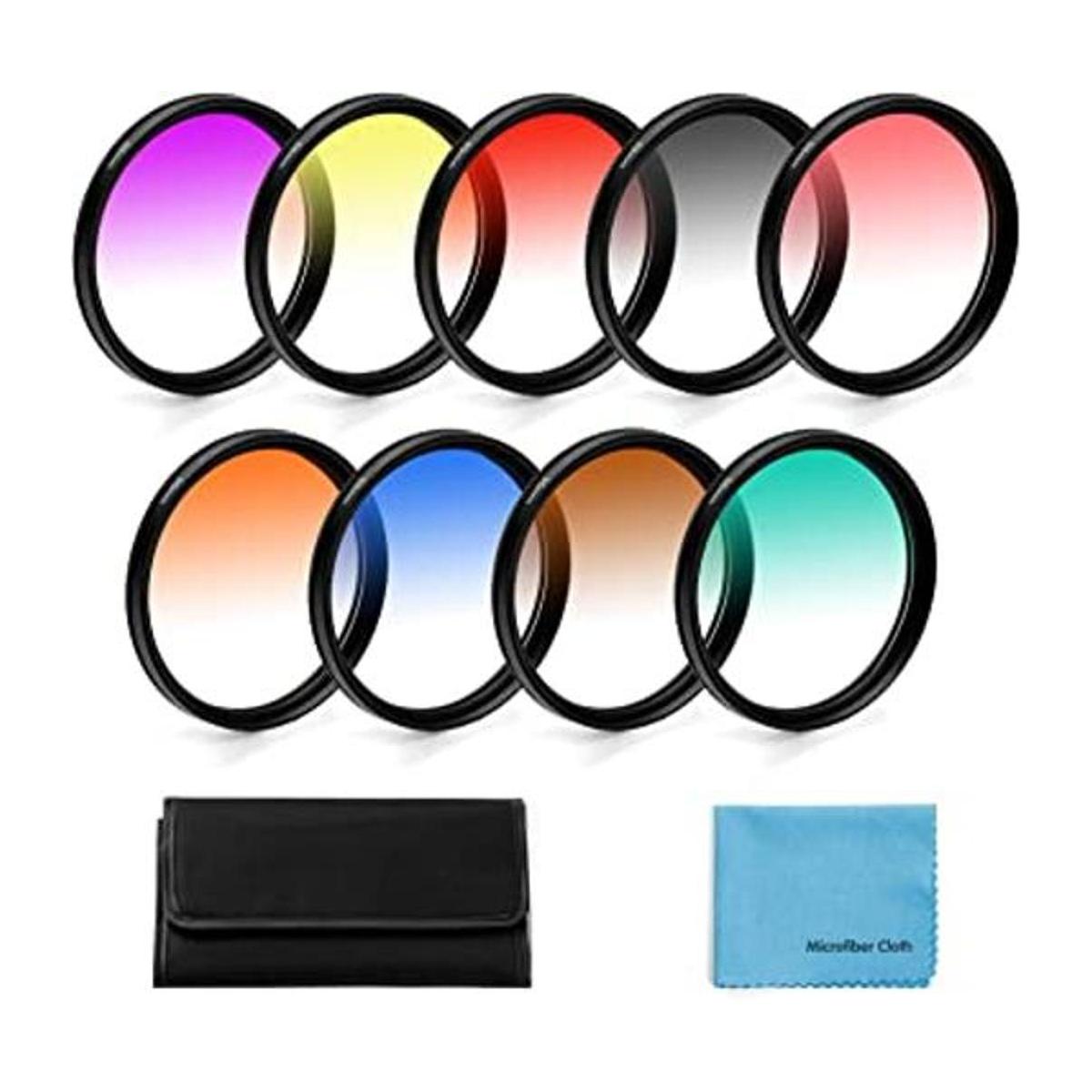 Kit de filtros graduados de color de 1.594 in 9 piezas