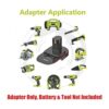 1 adaptador para herramientas inalámbricas Ryobi de 18 V