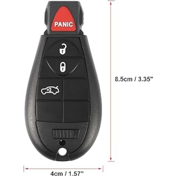 X AUTOHAUX Llavero remoto de repuesto de 433 Mhz con 4_5
