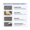 X AUTOHAUX Funda de piel de microfibra para reposabrazos_3