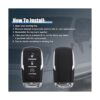 X AUTOHAUX Carcasa para llavero de automóvil 4 botones