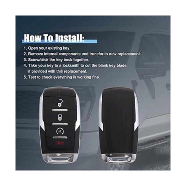 X AUTOHAUX Carcasa para llavero de automóvil 4 botones