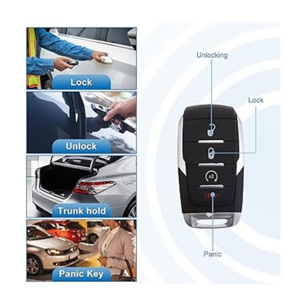 X AUTOHAUX Carcasa para llavero de automóvil 4 botones