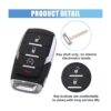 X AUTOHAUX Carcasa para llavero de automóvil 4 botones