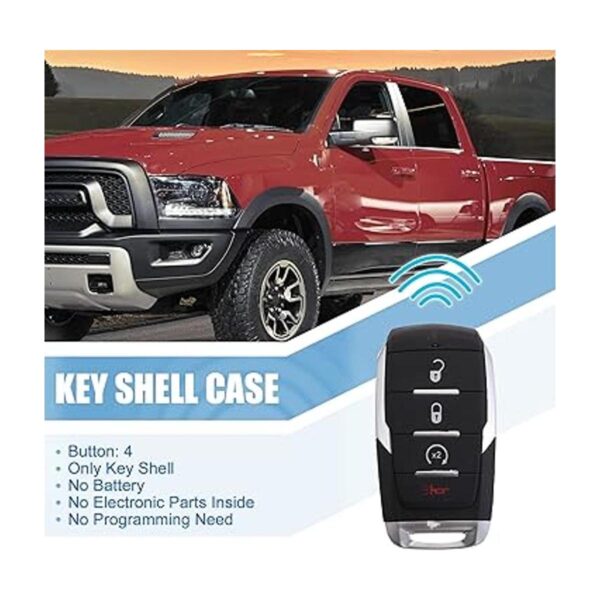X AUTOHAUX Carcasa para llavero de automóvil 4 botones