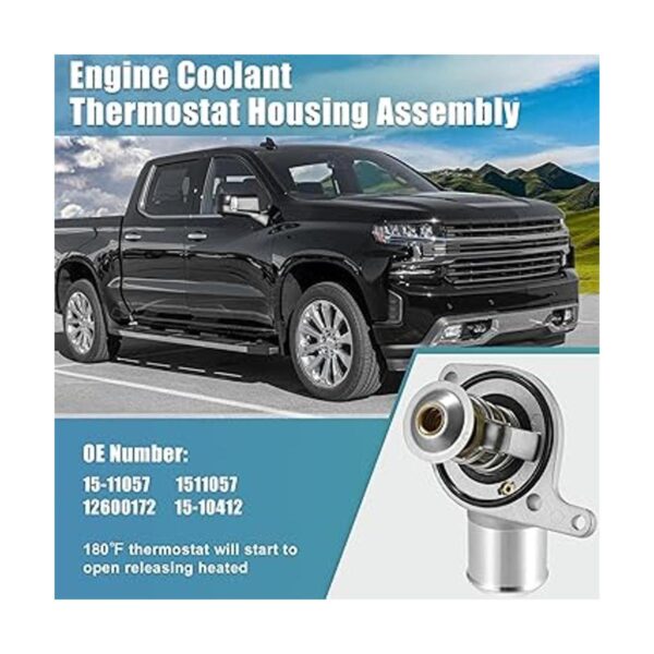 X AUTOHAUX Carcasa de termostato refrigerante del motor_2