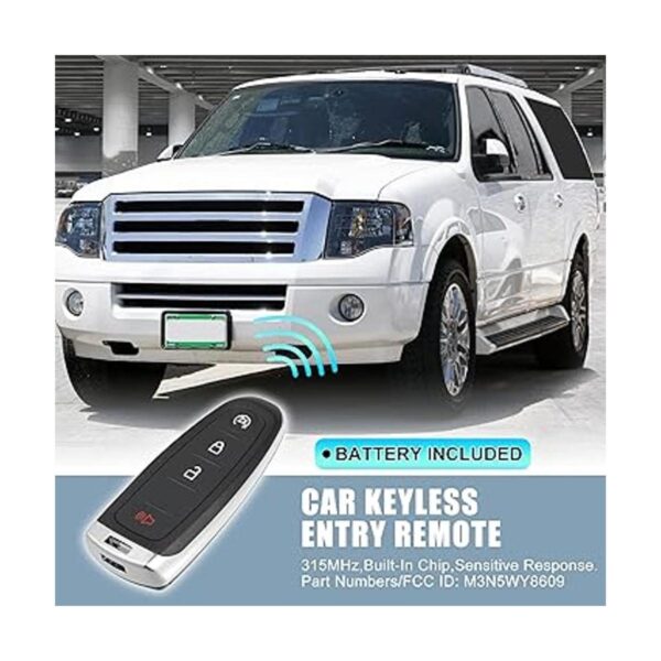 X AUTOHAUX 315MHz M3N5WY8609 Llavero remoto de entrada_2